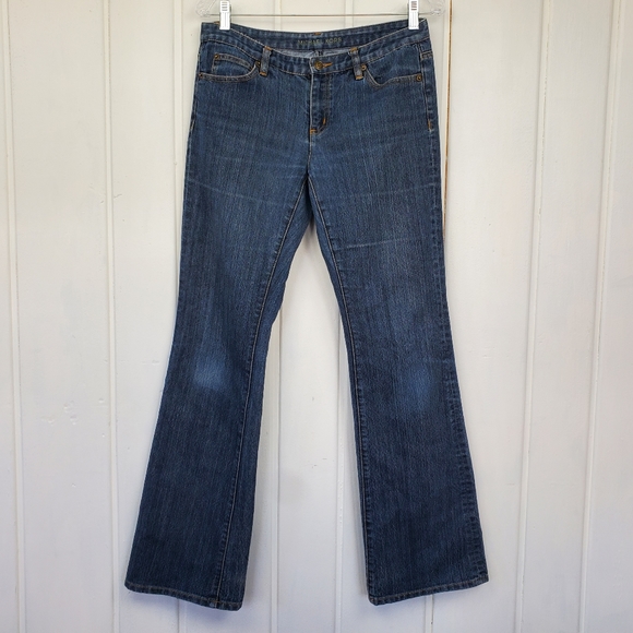 Michael Kors Women's 6 Mid Rise Bootcut Denim Blue Jeans - Picture 2 of 11